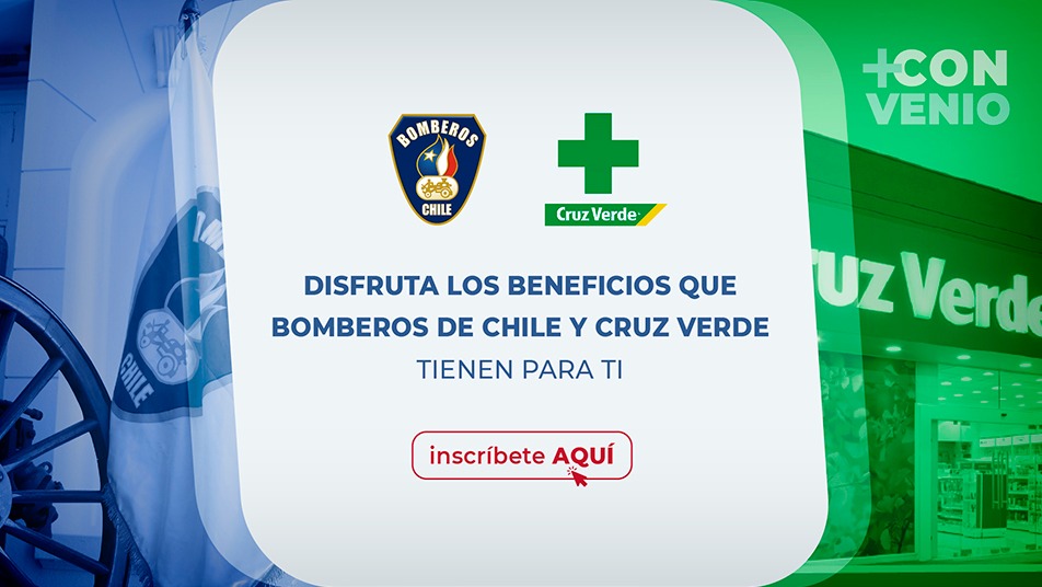 Convenio Farmacias Cruz Verde: Más de 13 mil Bomberos reciben importantes descuentos