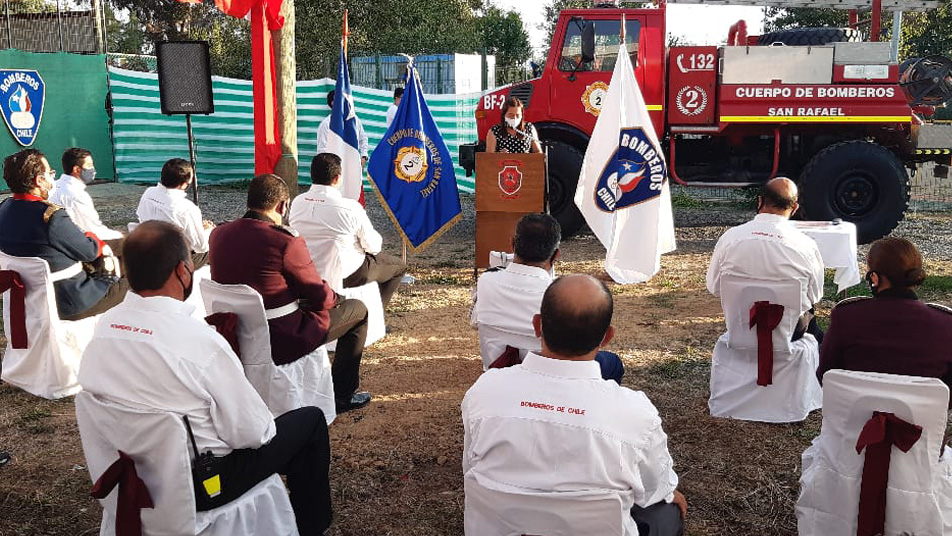 Segunda Compañía de San Rafael recibe bomba forestal “Unimog” en reasignación