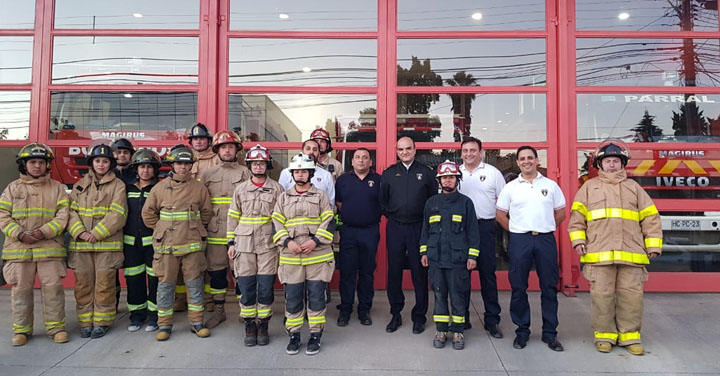 Presidente Nacional de Bomberos de Chile visitó Cuerpo de Bomberos Parral