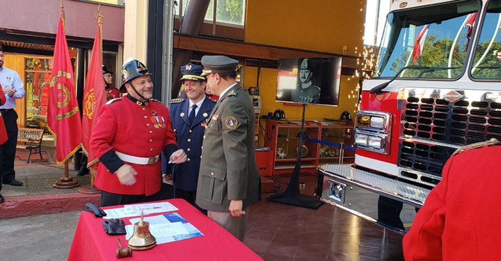 Presidente Nacional participó en la entrega del carro de la Cuarta Compañía de Viña del Mar   