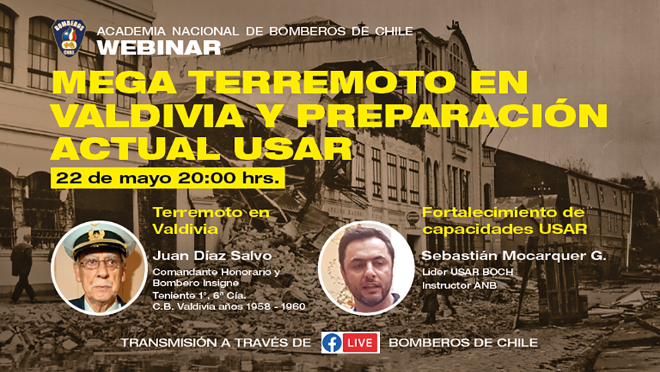 Webinar ANB: “Mega Terremoto en Valdivia y preparación actual USAR”