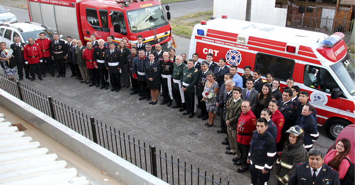 Octava Compañía de Bomberos de Temuco celebró su aniversario 36