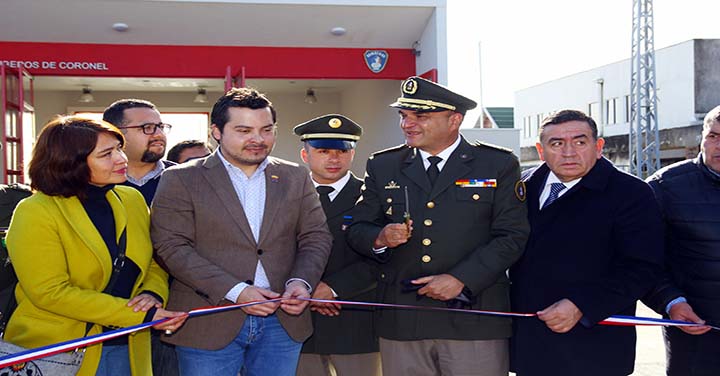 Presidente Nacional participó en inauguración del cuartel de la Quinta Compañía de Coronel