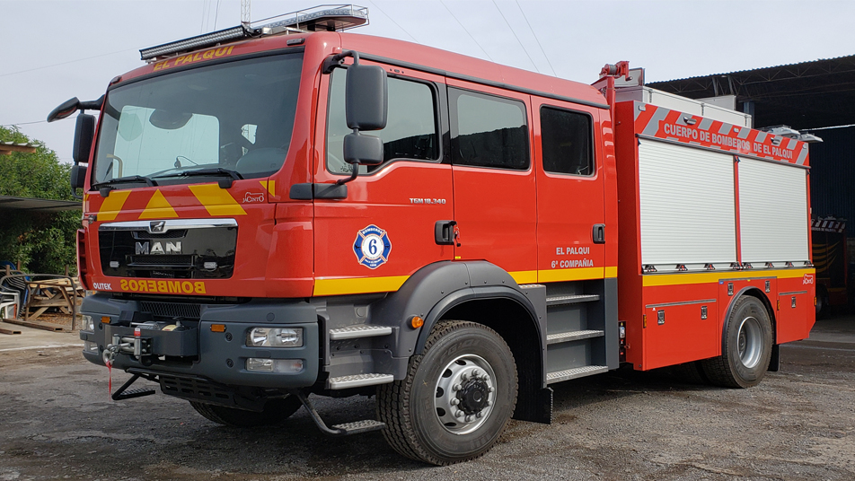 Cuerpos de Bomberos de Mejillones y El Palqui recibieron nuevas piezas de Material Mayor