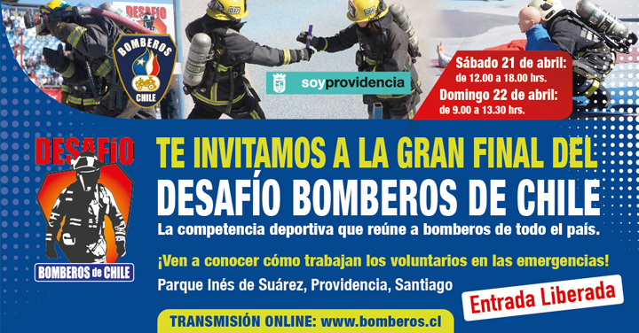 Transmisión online Gran Final Desafío Bomberos de Chile: 21 y 22 de abril