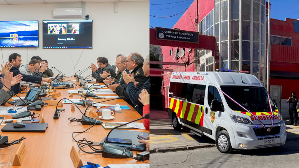 Entrega de minibús a Bomberos de Tierra Amarilla y aprobación de recursos para Bomberos de Ñuble 