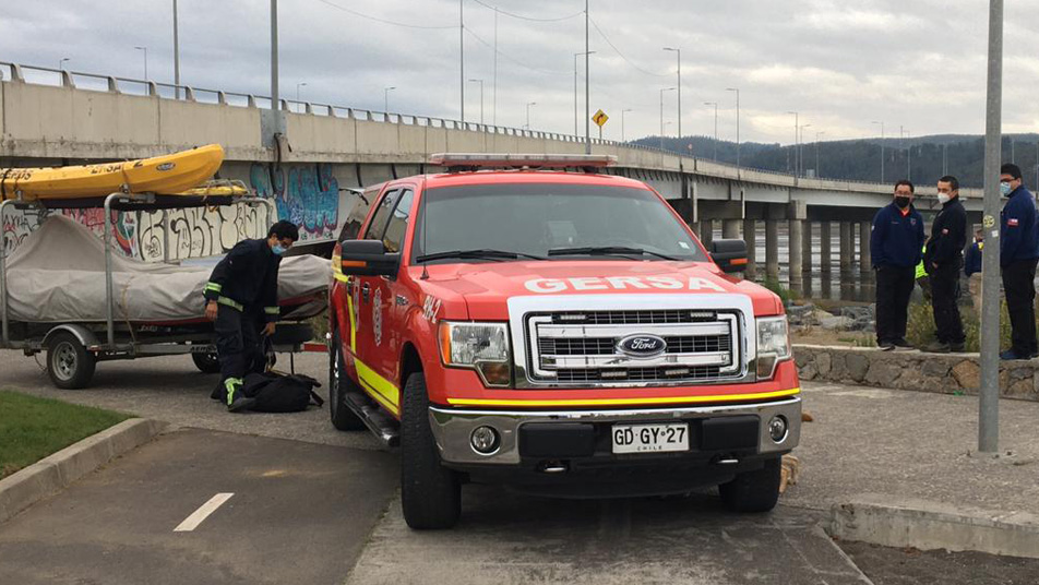 Equipo GERSA de Concepción y Hualpén se suman a la búsqueda de persona desaparecida en río Biobío 