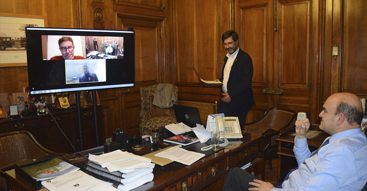 Presidente Nacional se reúne por primera vez en video conferencia con Superintendente de Bomberos de Coyhaique