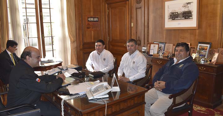 Presidente Nacional se reunió con los Cuerpos de Bomberos de Los Muermos, Rancagua y San José de Maipo 