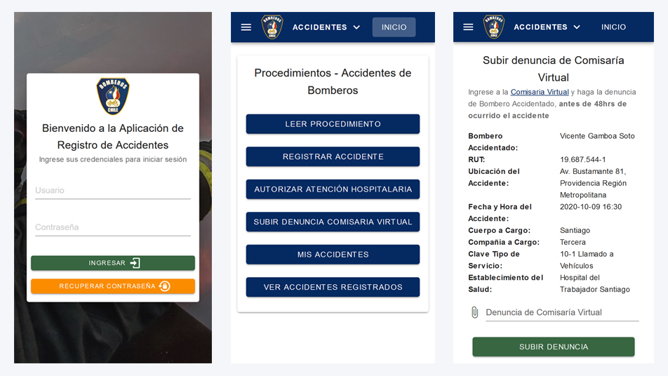 Nueva APP para facilitar el procedimiento de Bomberos Accidentados