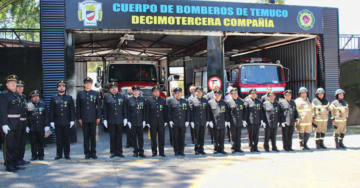 Decimotercera Compañía de Bomberos de Temuco celebró su primer año de existencia