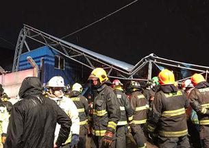 Colapsa estructura de Octava Compañia de Bomberos Metropolitano Sur 