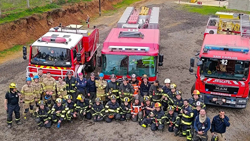 Bomberos de San Carlos se capacitaron en Viña del Mar