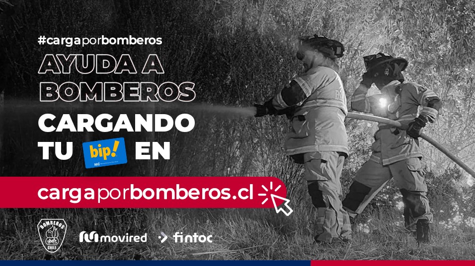 Alianza Bomberos - Movired: Ayudarnos está a un solo BIP