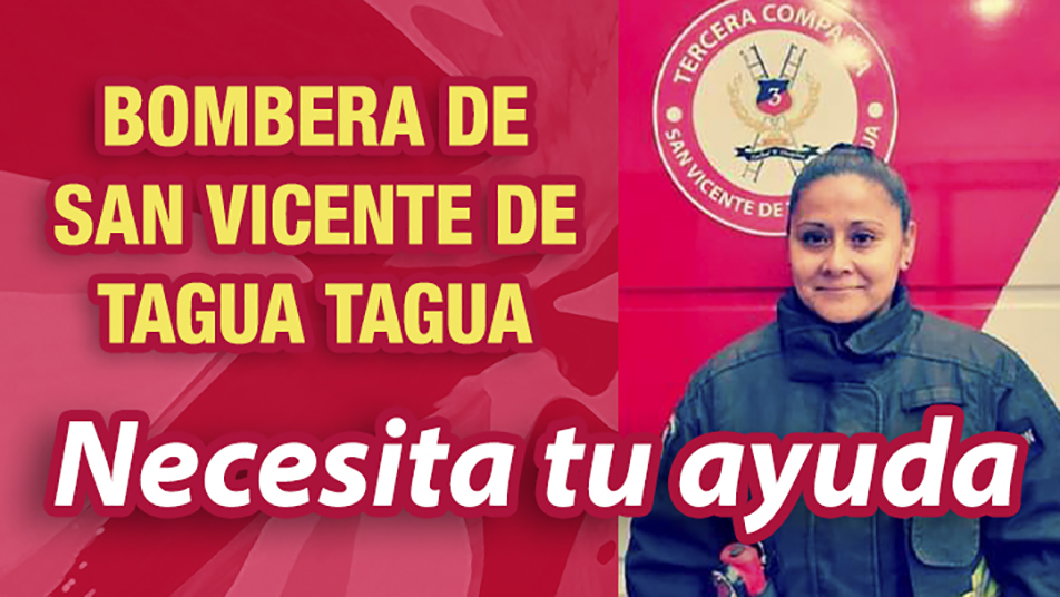 Iniciamos campaña de donación para ir en ayuda de Bombera de San Vicente de Tagua Tagua