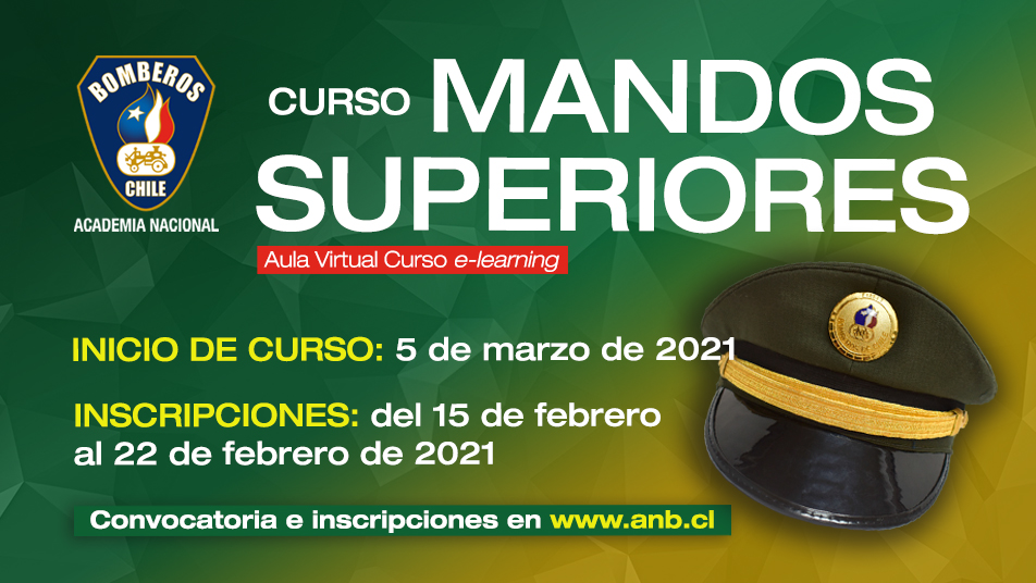 A contar del 15 de febrero inician las inscripciones para curso de Mandos Superiores de la Academia Nacional de Bomberos