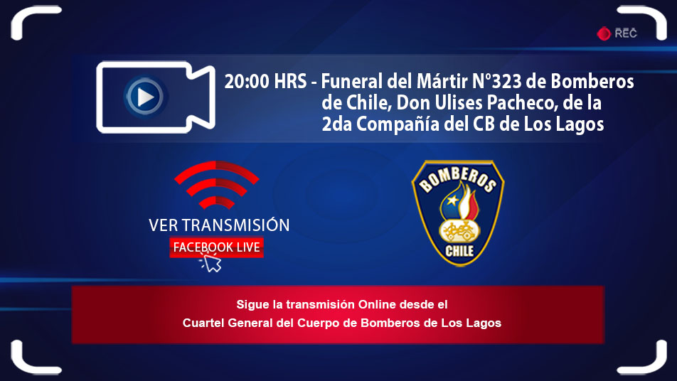 Funeral del Mártir N°323 de Bomberos de Chile, Don Ulises Pacheco, del CB de Los Lagos
