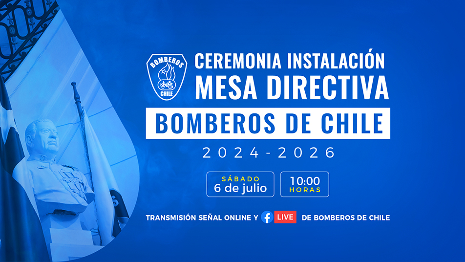 Ceremonia Instalación de la Mesa Directiva Bomberos de Chile 2024 - 2026