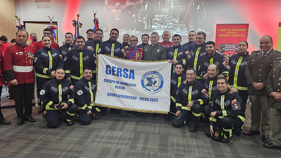 Cuerpo de Bomberos de Rengo acreditó su equipo “GERSA RENGO 1”