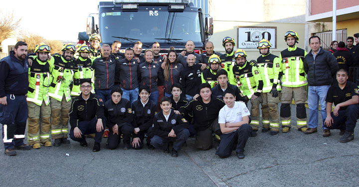 Bomberos franceses conocieron el Cuerpo de Bomberos de Temuco