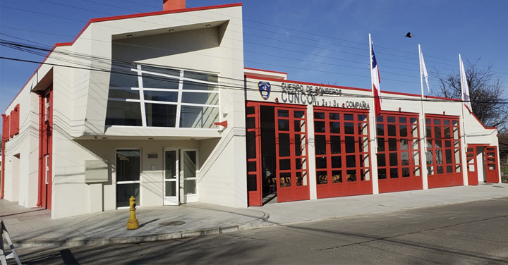 Directiva Nacional de Bomberos de Chile asistió a inauguración de cuartel de Bomberos de Cunco