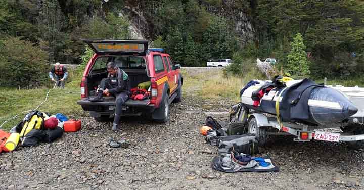 Grupo Gersa de Aysén participó en búsqueda en Río Baker