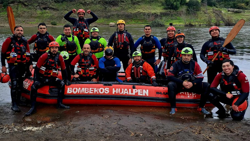 GERSA Hualpén participó de curso interinstitucional de Rescate en Aguas Rápidas e Inundaciones 