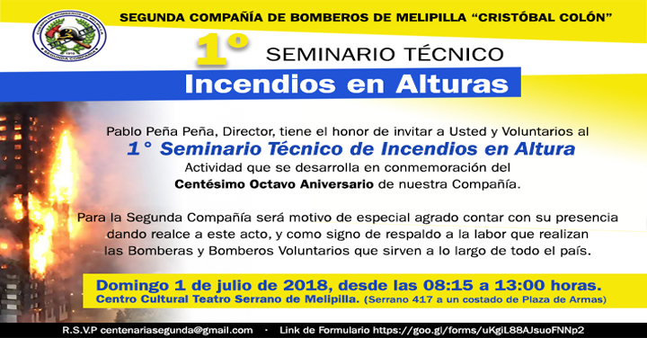 1° Seminario Técnico de Incendio en Altura en Melipilla