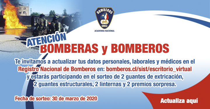 #ActualízateBombero: la campaña que busca actualizar tus datos en el Registro Nacional de Bomberos