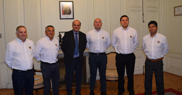 Cuerpos de Bomberos de La Serena y Osorno se reunieron con el Presidente Nacional