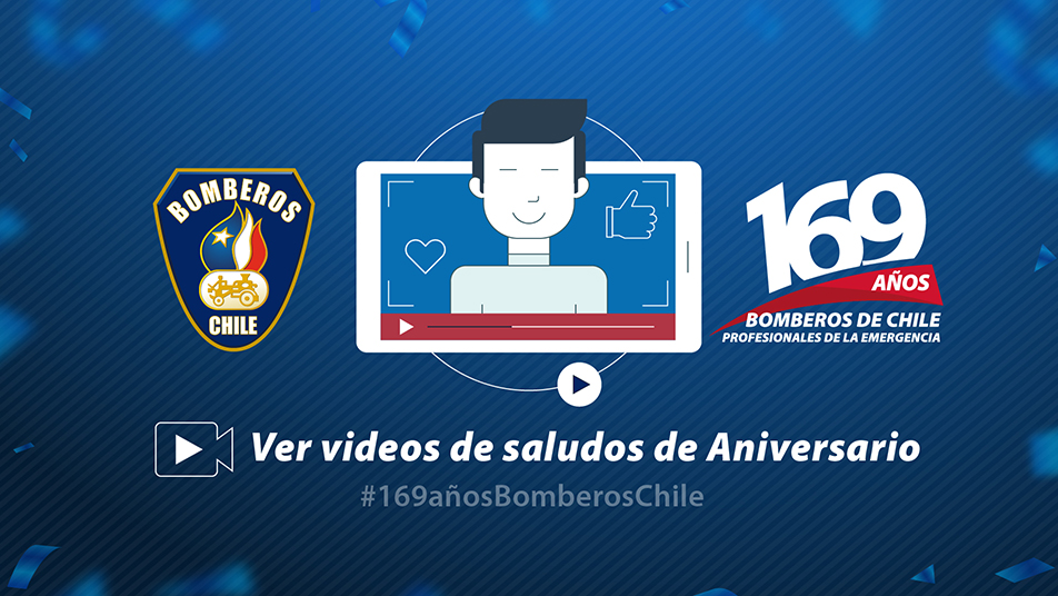 Saludos 169 años de la fundación Bomberos de Chile