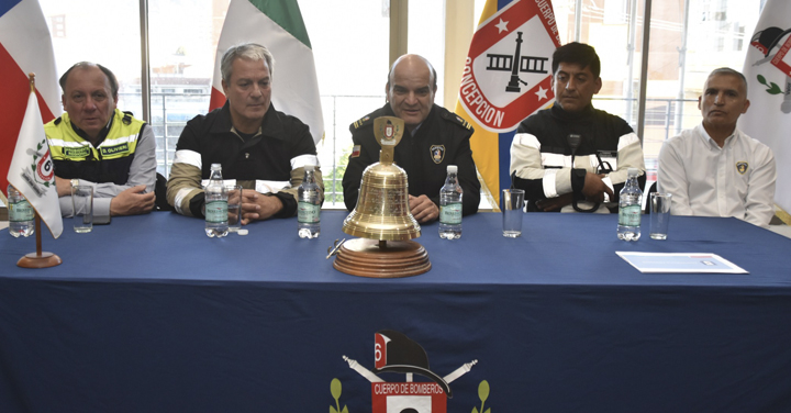 Presidente de Bomberos visita la Región del Biobío