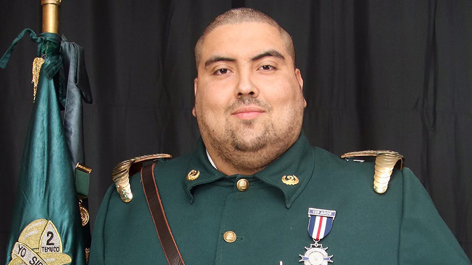 Mártir Javier Ignacio Jara Saravia (Q.E.P.D), de la Segunda Compañía del Cuerpo de Bomberos de Temuco