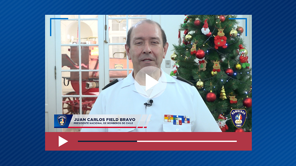 Saludo navideño (video) del Presidente Nacional a Bomberos, Bomberas y sus familias