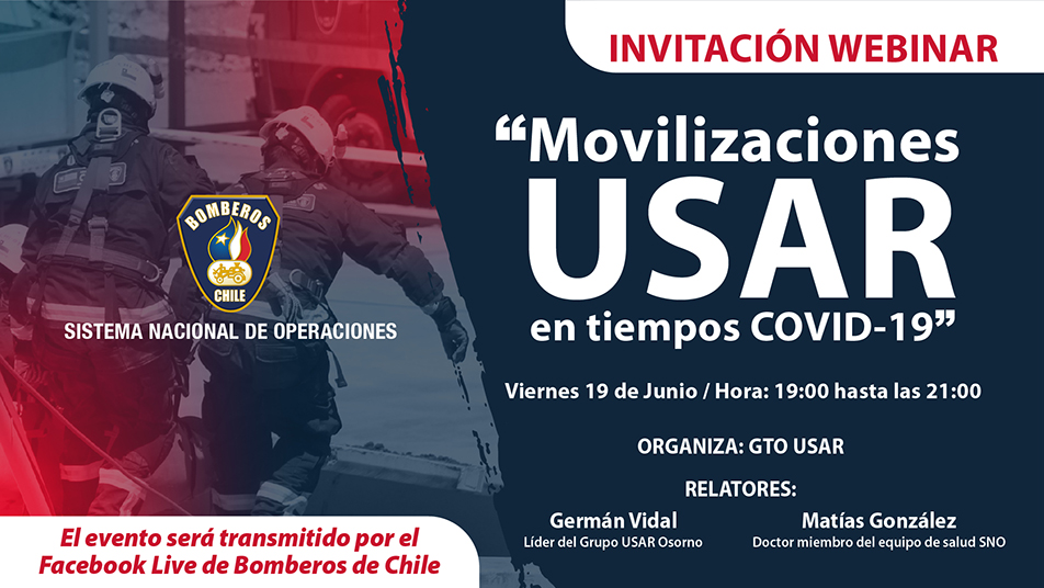 Inscríbete en el Webinar: “Movilizaciones USAR en tiempos de COVID19”
