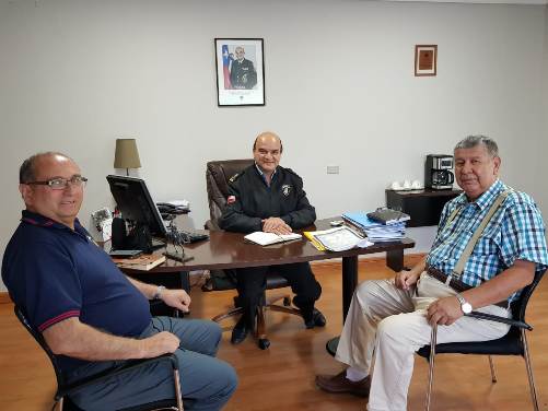 Presidente Nacional viajó a Chillán para reunirse con el Superintendente del Cuerpo de Bomberos de San Nicolás