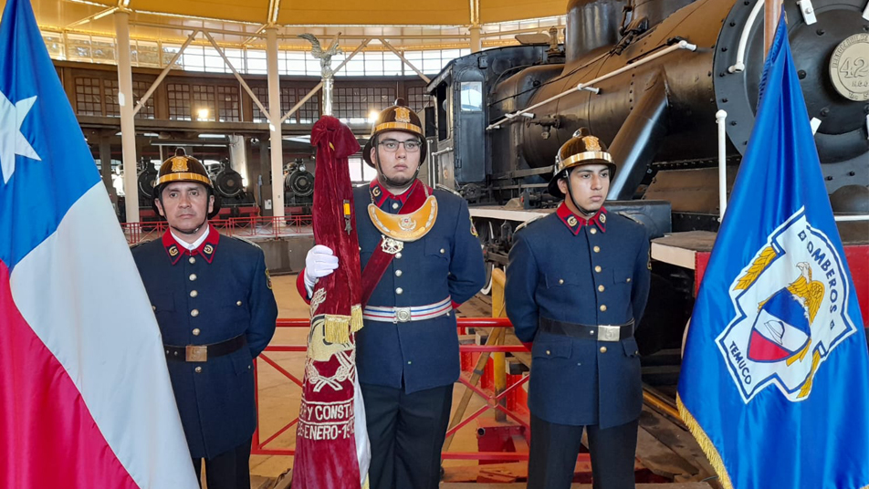 En Museo Ferroviario se celebró los 110 años de la 5° Compañía de Bomberos de Temuco