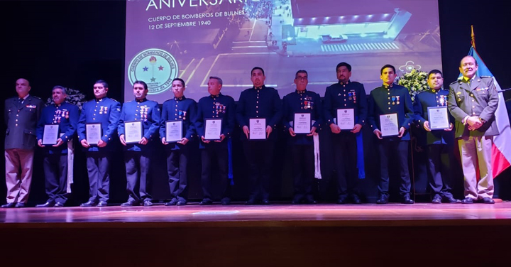 Presidente Nacional participó en Aniversario del Cuerpo de Bomberos de Bulnes