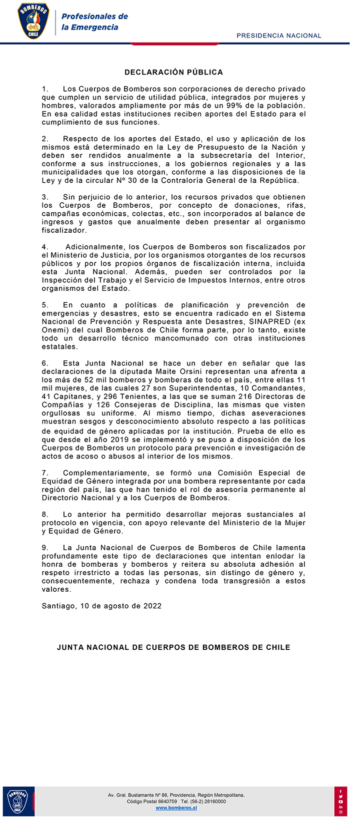 700 Declaracion publica