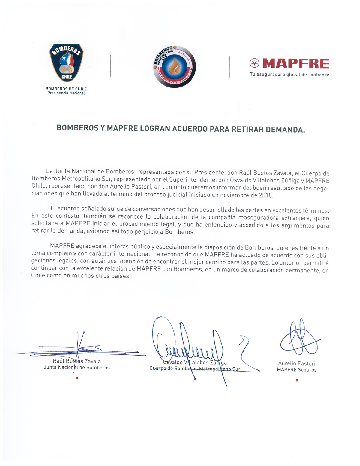 Bomberos y Mapfre