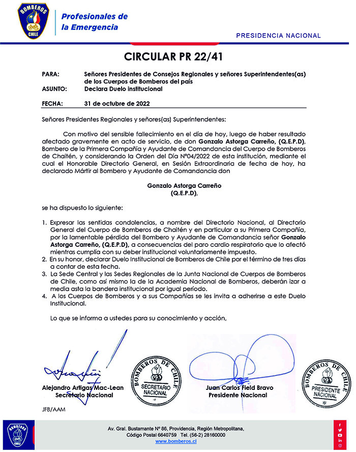 Circular PR 22 41