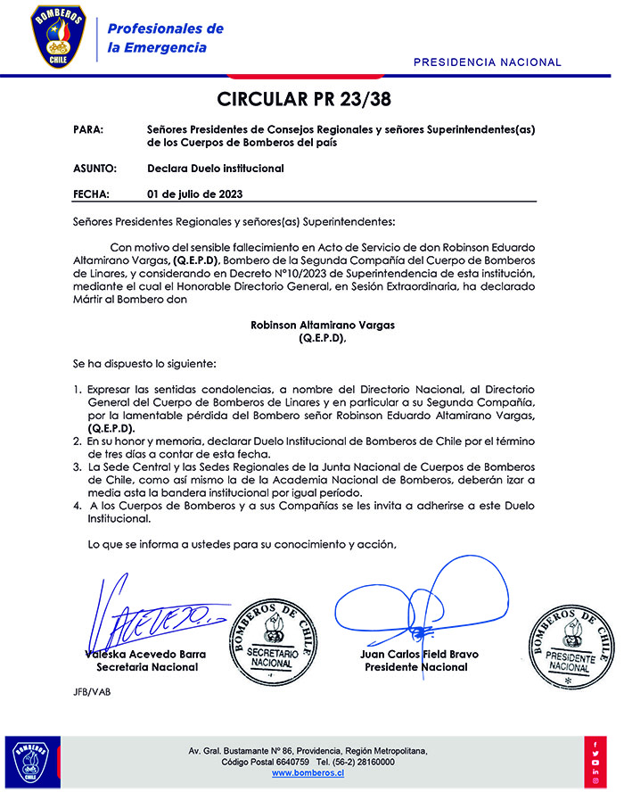 Circular PR 23 38