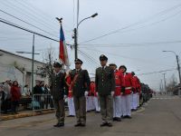 Desfile por el Día del Bombero en el Cuerpo de Bomberos de Teno