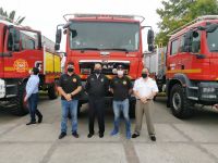 Presidente Nacional de Bomberos supervisa entrega de nuevos carros forestales 