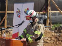 Ceremonia de colocación de primera piedra del cuartel de la 12° Compañía del CBV