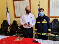 Presidente Nacional de Bomberos visita Atacama y firma convenio con Gobernador Regional