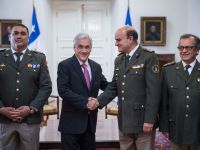 Presidente Sebastián Piñera recibió a la Directiva Nacional de Bomberos de Chile