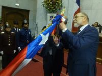 Gran Logia de Chile condecoró al estandarte del Cuerpo de Bomberos de Valparaíso