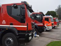 Bomberos de Chile entregó siete carros a Bomberos de la Región de Magallanes